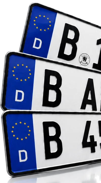 Drei Berliner Kfz-Kennzeichen
